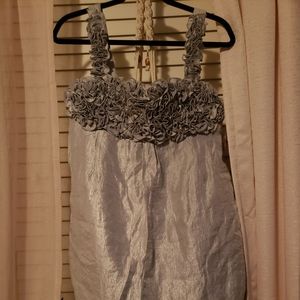 New Never been worn Silver short dress Size10P